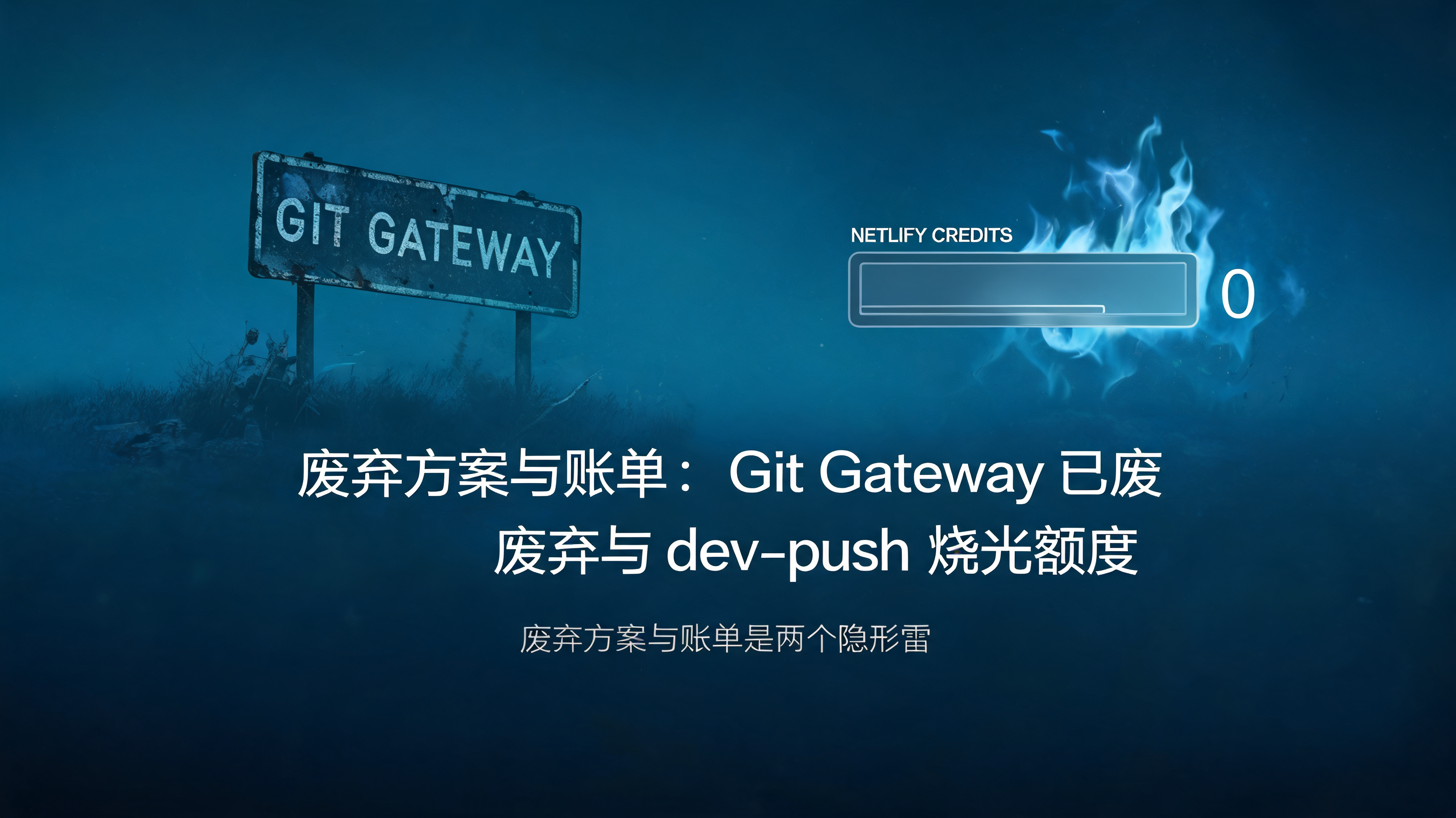 废弃方案与账单：Git Gateway 已废弃与 dev-push 烧光额度